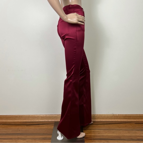 NEW J BRAND FLARED SATIN PANTS - Picture 5 of 9